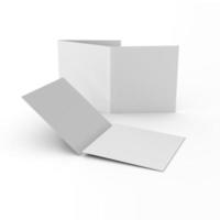 Square blank leaflets or brochures