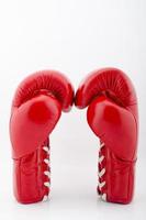 Red Boxing gloves isolated with white blackground photo