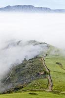 Foggy mountain landscape photo
