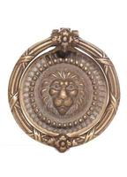 Brass lion door knocker