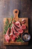 Raw fresh Lamb Meat ribs photo
