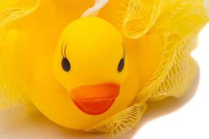 yellow bath duck puff photo