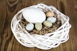 basket of Easter eggs photo