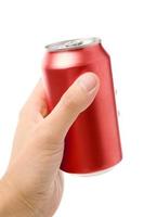 red blank soda can photo
