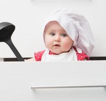 little baby in a chef's hat photo