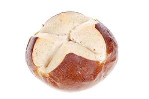 pretzel roll isolated on white