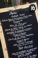 French restaurant menu photo