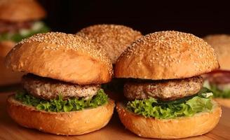 Big burgers with cutlet photo