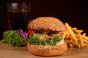 hamburguesa fresca apetitosa foto