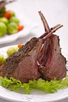 Lamb chops with vegetables