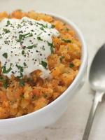 Crushed Swede and Carrot with Sour Cream photo