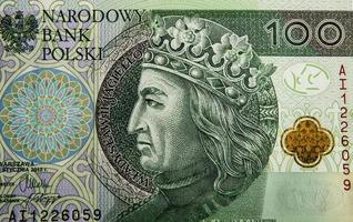 billete de banco 100 pln foto