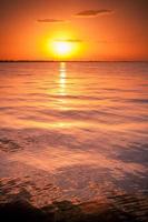 Sunset at Mediterranean Sea photo