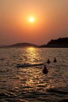 Sunset over Kornati Islands photo