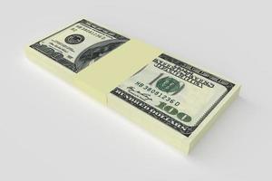 Money concept - many dollars banknotes photo
