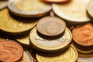 Euro coins money. Macro background.