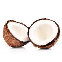 Fresh coconut on white isolated background photo