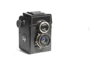 cámara de medio formato vintage de doble lente con espejo amateur