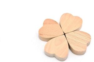 Four-leaf clover made of wood