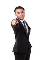 serious businessman pointing at you photo