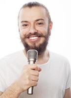 man with microphone photo