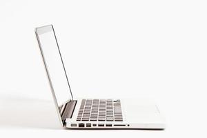 Laptop isolated on white photo