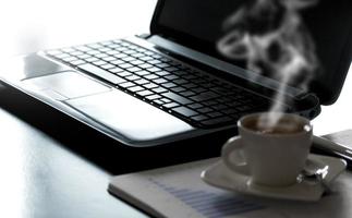 Coffee and laptop