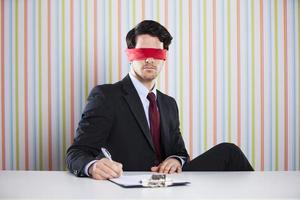 Blindfold businessman photo