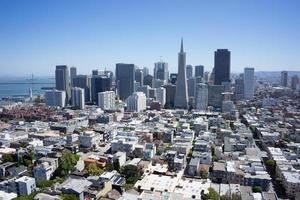 Landscape Aerial View of San Francisco Cityscape photo