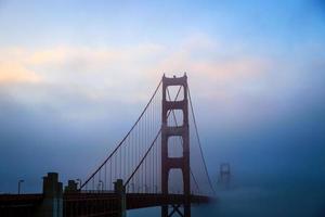 Golden Gate Bridge Fog at Sunset photo