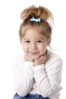 Real People: Waist Up Caucasian Smiling Little Girl photo