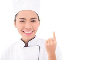Smiling Asian baker