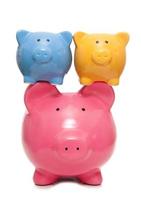 balancing your finances piggy banks photo