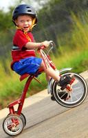 Happy Boy on Tricycle photo