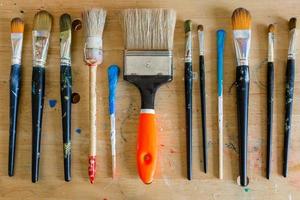 Brushes in different sizes in a Atelier in Hamburg Altona photo