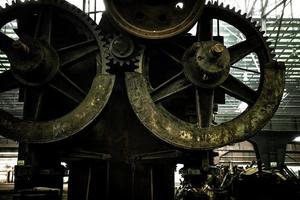 Large industrial hall with cogs photo