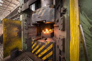 Hot iron in smeltery photo