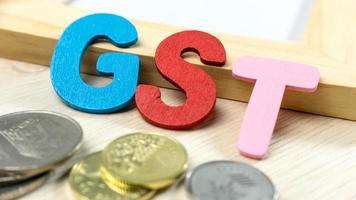 GST or Goods and Services Tax alphabet letters photo