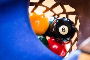 billiard balls in the hole photo