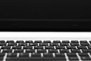 Keyboard of laptop closeup