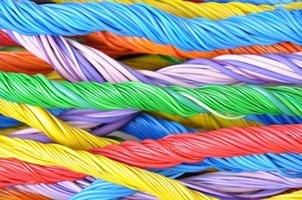 Multicolored computer cable bundles