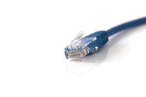 cable de red azul foto