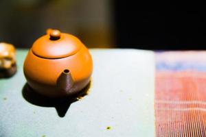 el juego de té chino tradicional foto