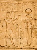 Pharaoh and ancient goddess