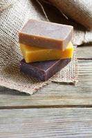 toilet Soap with lavender, chocolate and juniper photo