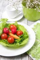 Breakfast with green salad photo