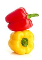 Red and yellow sweet pepper photo