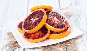 Portion of fresh Blood Orange photo