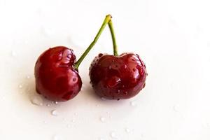 wet cherries
