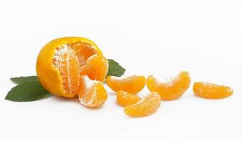 Tangerine or mandarin fruit isolated on white background